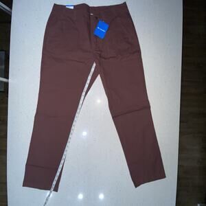 Columbia Men's 34W 32L Pine Canyon Straight Hiking Pants, Light Raisin